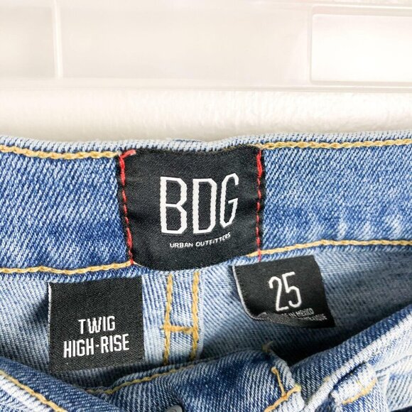 BDG Distressed High Rise Twig Jeans Skinny Jean Womens 25 - Picture 6 of 9